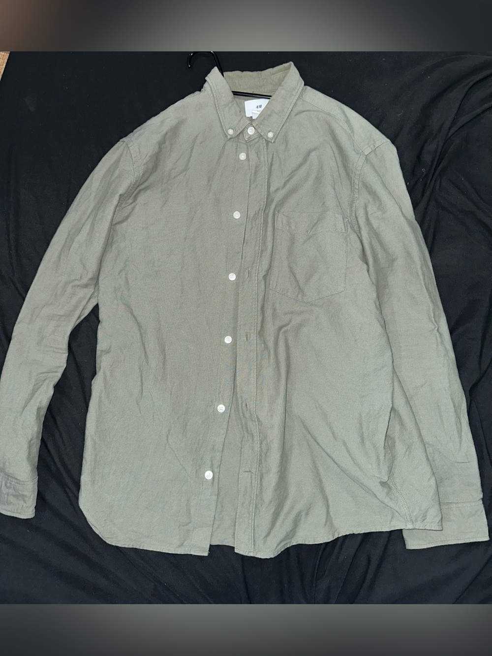 H&M Olive Green Button-Down Shirt